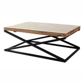 Live Edge X Design Table Industrial Coffee Table Rectangular 110x60x40cm